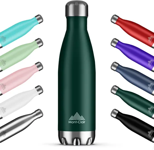Vista 21 de Mont-Clair H2O - Botella de agua de acero inoxidable aislada al vacío, sin BPA, botella de bebidas frías 12 horas y calientes las 24 horas, metal
