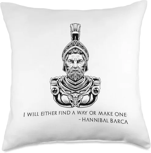 Vista 5 de Hannibal Barca & Carthaginian History Lover Gifts I Will Either Find A Way Or Make One-Hannibal Barca - Almohada (16.0 x 16.0 in), multicolor