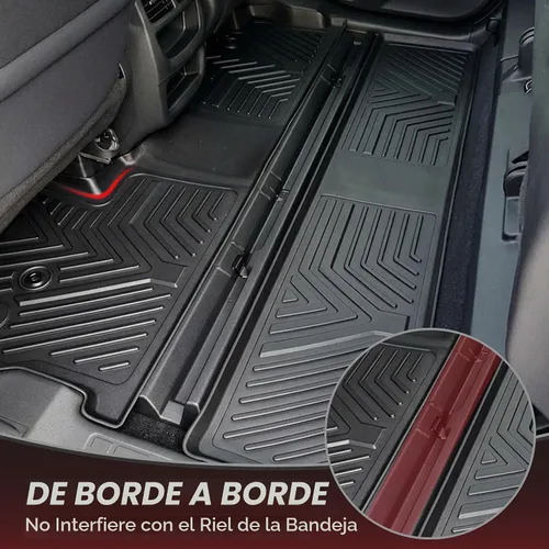 Vista 5 de YITAMOTOR Tapetes para vehículo compatibles con Honda Ridgeline Crew Cab 2017-2026, tapetes de piso de ajuste personalizado TPE para todo