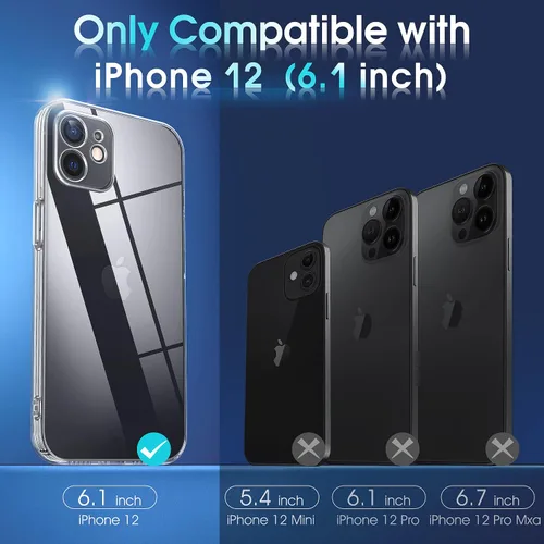 Vista 818 de Supdeal Funda cristalina transparente para iPhone 11, [No se amarillea] [Protección de la cámara] [Probado contra caídas de grado militar] Funda