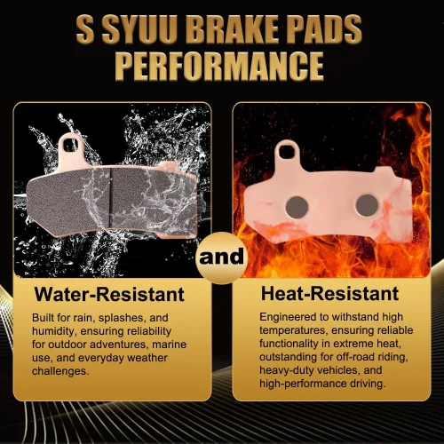 Vista 3 de S SYUU Juego de pastillas de freno para motocicleta de metal sinterizado, delanteras y traseras, resistentes al calor, compatibles con Yamaha MT-07