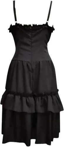 Vista 2 de Black Gothic Dress for Women, Gothic Dress for Women Steampunk Strappy Layers Dress Skirt Lace Long Dress