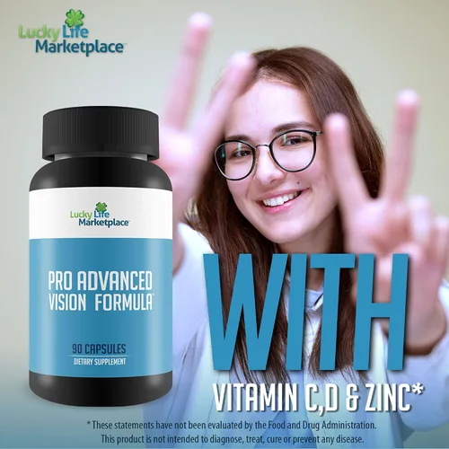 Vista 5 de Pro Advanced Vision Formula - Suplemento de apoyo para la salud ocular - Ayuda a la visión saludable y agudeza visual - Ayuda a reducir la fatiga