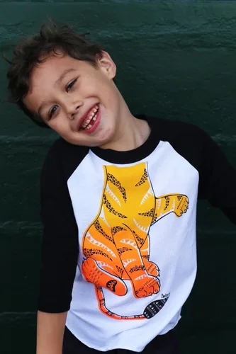 Vista 8 de Peek-A-Zoo Become an Animal Super Soft Sleeve Raglan Tee for Baby, Infant + Toddler (06M-6T)