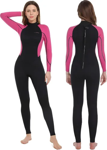 Vista 16 de Dark Lightning Trajes de neopreno para hombres y mujeres, traje de neopreno para hombres/mujeres para aguas frías, traje de neopreno de 3/2 mm