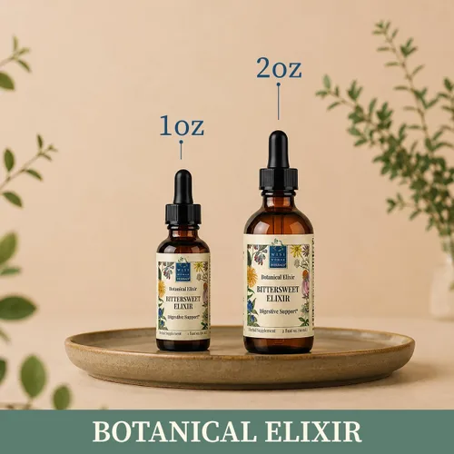 Vista 6 de Wise Woman Herbals Elixir agridulce, tónico amargo digestivo a base de hierbas, estimula el apetito y la digestión saludable, alivia la hinchazón