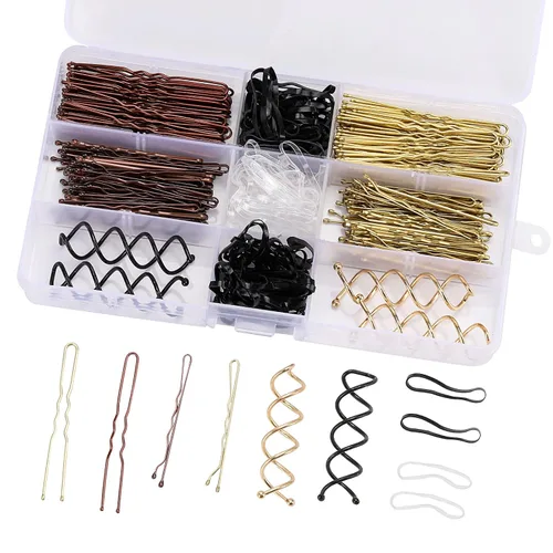 Vista 10 de 300 horquillas para el cabello, 2 pulgadas, color negro, para mujeres, mujeres, niñas, niños, agarre de pelo de onda invisible, pasador