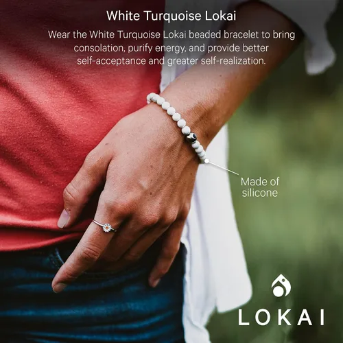 Vista 2 de Lokai Gemstone Beaded Bracelet for Women & Men, Stone & Metal Collection - Crystal & Gemstone Jewelry Fashion Bracelet Slides-On for Comfortable Fit