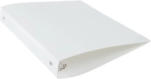 Vista 6 de JAM PAPER Carpeta de plástico de 1 pulgada, carpeta blanca de 3 anillas, se vende individualmente Blanco