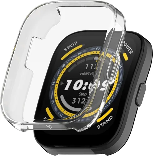 Vista 5 de Funda protectora compatible con Amazfit Bip 5 Smart Watch, funda de TPU suave y ultradelgada, protector de pantalla para reloj inteligente Amazfit