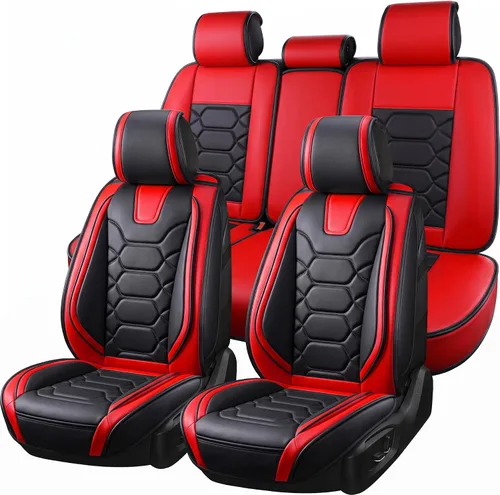 Vista 22 de OASIS AUTO Fundas para Asientos Delanteros de Automóvil, Fundas de Asiento Impermeables de Cuero Sintético para Automóviles Ajuste Universal