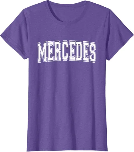 Vista 20 de MERCEDES TX TEXAS USA - Camiseta deportiva vintage estilo Varsity, Negro, S