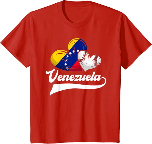 Vista 54 de Camiseta de béisbol venezolana con diseño de corazón y bandera de Venezuela, Negro