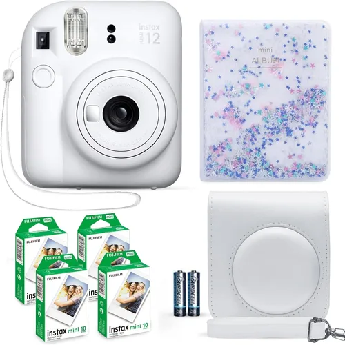 Vista 8 de Cámara instantánea Fujifilm Instax Mini 12 color rosa flor + paquete de película Fuji (40 hojas) + paquete de accesorios para obturador, incl.
