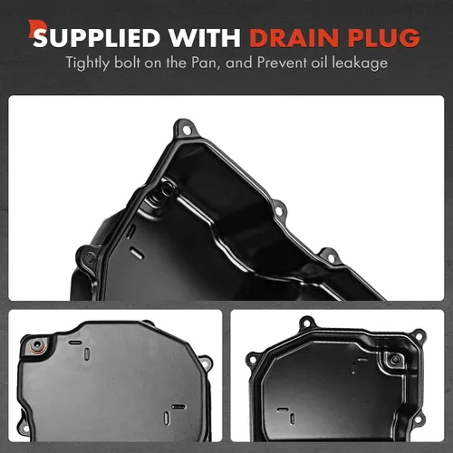 Vista 6 de A-Premium Cárter de aceite de transmisión con tapón de drenaje compatible con Volkswagen Jetta 2005-2016, Passat 2006-2007 2012-2016, Golf