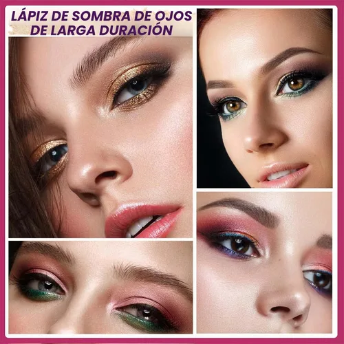 Vista 7 de Juego de sellos de sombra de ojos en barra y alas en crema, regalo del día de la madre, lápiz de sombra de ojos rosa nude, lápiz de sombra de ojos