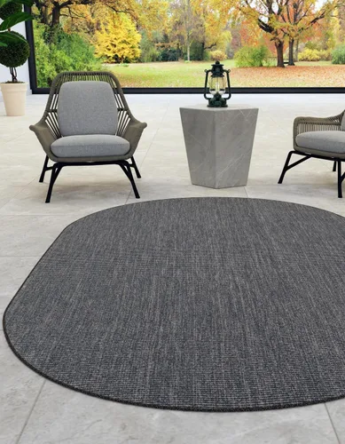 Vista 100 de Unique Loom Collection - Alfombra casual de transición sólida jaspeada para interiores y exteriores
