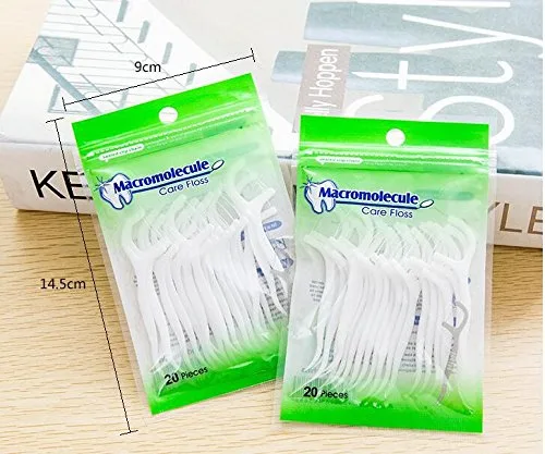 Vista 2 de VNDEFUL - 100 palillos de dientes (5 paquetes) para el cuidado bucal de color blanco