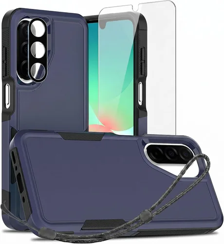 Vista 10 de Jeylly Funda compatible con Samsung Galaxy A12, Samsung Galaxy A12 con protector de pantalla de vidrio templado, protección contra caídas de grado