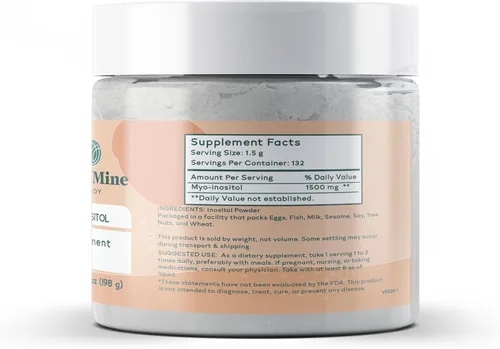 Vista 2 de Like Mine Mio-inositol (7 oz) Vitamina B8, puro ingrediente único sin rellenos, aditivos
