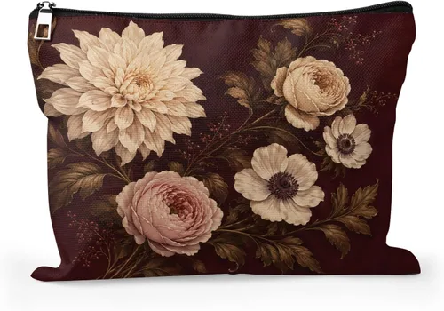 Vista 34 de Bolsa de maquillaje para mujer, Corazones de cactus de alpaca