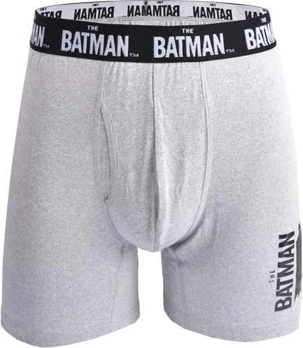 Vista 3 de BATMAN Paquete de 3 calzoncillos tipo bóxer cómodos para hombre, Gris