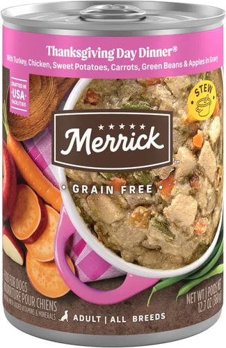 Vista 13 de Merrick Wilderness Blend - Comida húmeda sin cereales para perros, (12) latas de 12.7 onzas (favoritos de adultos)