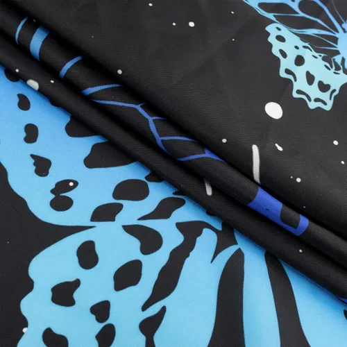 Vista 7 de HVEST Tapiz de mariposa para decoración de habitación, mariposas azules de fantasía en cielo estrellado, tapiz para colgar en la pared, tapiz negro