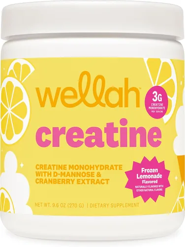 Vista 12 de Wellah Creatina para mujer (50 porciones) Blue Hawaii - 0.11 onzas de monohidrato de creatina en polvo con diente de león y extracto de arándano
