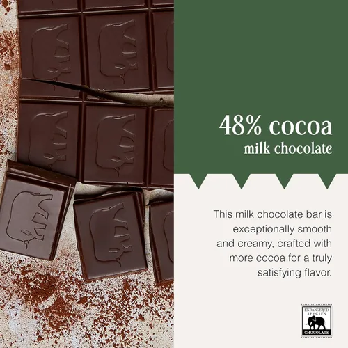 Vista 4 de Barra de chocolate con leche en peligro de extinción (48% de cacao)