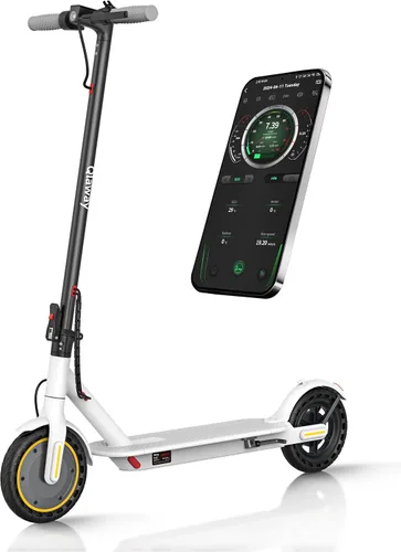 Vista 16 de Qlaway Patinete eléctrico para adultos, motor de 350 W/500 W, rango de 16 a 22 millas, neumáticos sólidos de 8.5 pulgadas/10 pulgadas, freno y Negro