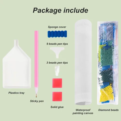 Vista 7 de Stalente Kits de pintura de diamantes para adultos, pintura de diamantes de Navidad, pájaros de arte de diamantes, bricolaje 5D redondo, kit de arte