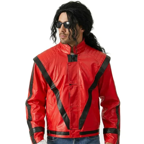 Vista 3 de Peluca negra para hombre con cola de caballo larga estilo Rockstar Negro (Natural Black)