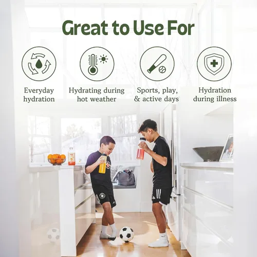 Vista 5 de KinderLyte Solución de electrolitos para niños y adultos, bebida de hidratación (uva, paquete de 6), sin edulcorantes ni sabores artificiales, sin