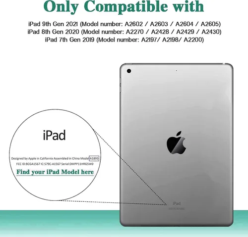 Vista 8 de Funda LTROP para iPad de 10.2 Pulgadas 9ª/ 8ª/ 7ª Generación (2021/2020/ 2019) con Soporte para Lápiz y Soporte, Funda Protectora Resistente Híbrida