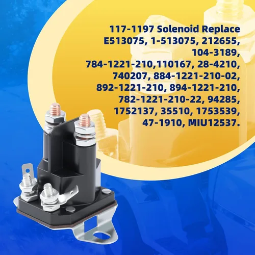 Vista 5 de 117-1197 784-1221-210 Solenoide de arranque compatible con cortacésped Exmark Lawn Boy Toro Z 1-513075 104-3189 117-1197 212655 28-4210 47-1910, 12V