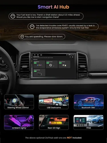 Vista 5 de ATOTOZONE A5L - Radio de coche de doble DIN Android en el tablero estéreo para automóvil con CarPlay/Android Auto, seguimiento