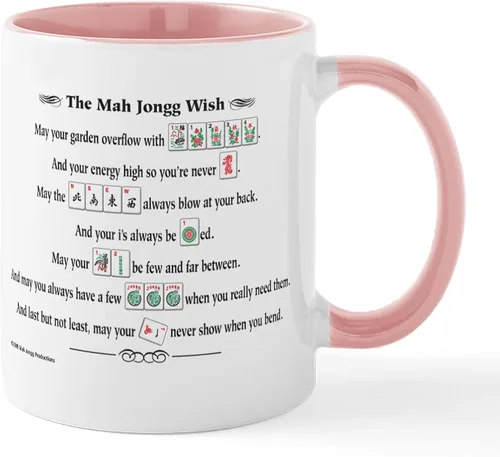 Vista 29 de CafePress Mahjong Mugs - Taza de café de cerámica de 11 oz (11.0 fl oz)