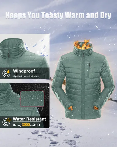 Vista 3 de 33,000ft Chaqueta acolchada ligera y plegable para hombre