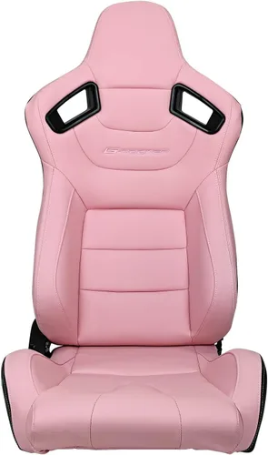 Vista 22 de FREEMOTOR802 Par de asientos reclinables universales para carreras, PU Rosa