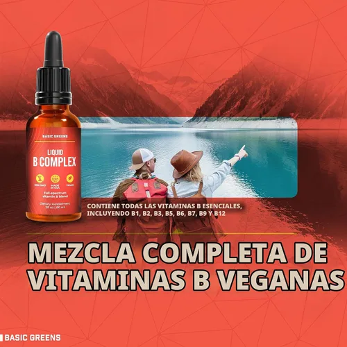 Vista 7 de B Complex - Gotas líquidas veganas - B1, B2, B3, B5, B6, B7, B9, B12 - 2 onzas líquidas