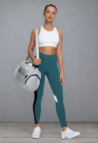Vista 75 de Malla Queenieke 8030 de yoga, para correr, leggings con color combinado, para mujer