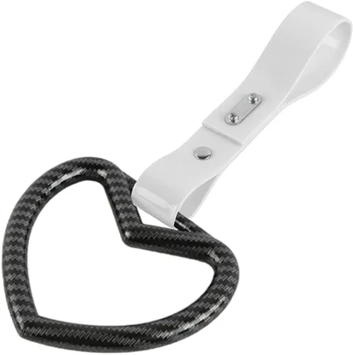 Vista 10 de Q1-TECH, JDM Tsurikawa - Anillo japonés para metro, tren, autobús, mango de coche, lindo mango en forma de corazón, correa de mano, anillos