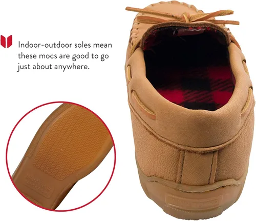Vista 4 de Minnetonka Mocasín con forro polar para hombre