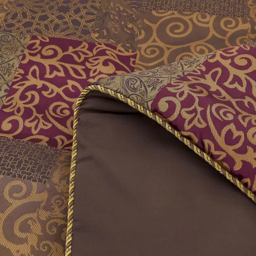 Vista 7 de Chezmoi Collection Amelia - Juego de edredón jacquard floral de 9 piezas, tamaño Queen, multicolor