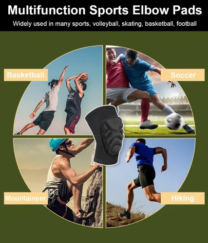 Vista 7 de Paquete de 2 coderas para voleibol, protector de codo para béisbol, almohadillas de patinaje, almohadillas para patineta, almohadillas