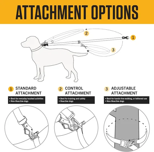 Vista 4 de Carhartt Pet - Correa totalmente ajustable para perros, costuras reflectantes para visibilidad, L