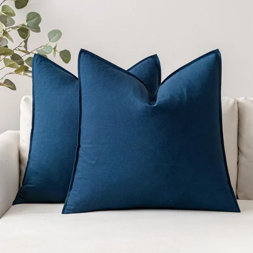 Vista 23 de MIULEE - Paquete de 2 fundas de cojín decorativas de lino, estilo bohemio y moderno, suaves, acento euro, para cama, neutral, fundas de cojín