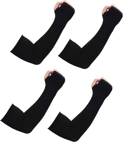 Vista 15 de KUHNMARVIN 2 Pares de Mangas de Brazo de Compresión con Protección UV Refrescantes Mangas de Sol Cobertura de Tatuajes Mangas de Brazo
