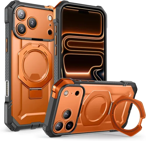 Vista 22 de SUPCASE - Funda para iPhone 17 Pro Max con soporte (agarre de escarabajo de unicornio), cubierta de control de cámara, compatible con MagSafe